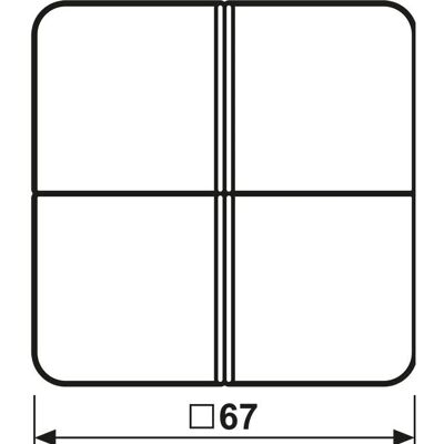 Jung CD 404 TSA WW - Tastensatz 4-fach, Alpinweiß - Schalter Jung CD 404 TSA WW - Tastensatz 4-fach, Alpinweiß - Schalter