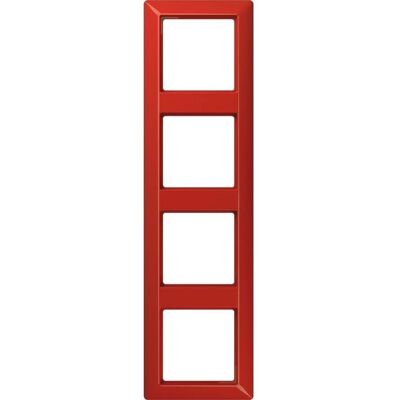 JUNG AS 584 BF RT - Rahmen 4-fach - rot - Schalterprogramm JUNG AS 584 BF RT - Rahmen 4-fach - rot - Schalterprogramm