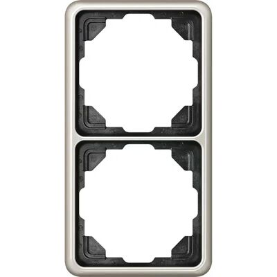 Jung Metall 2-fach Rahmen - Für Horizontale & Vertikale Montage - Elektroschiene Jung Metall 2-fach Rahmen - Für Horizontale & Vertikale Montage - Elektroschiene