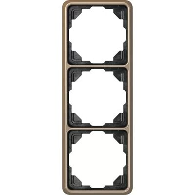 Cadre électrique Jung 3 modules - Bronze, Or - 81x223mm - Cadre électrique - Publicité Cadre électrique Jung 3 modules - Bronze, Or - 81x223mm - Cadre électrique - Publicité