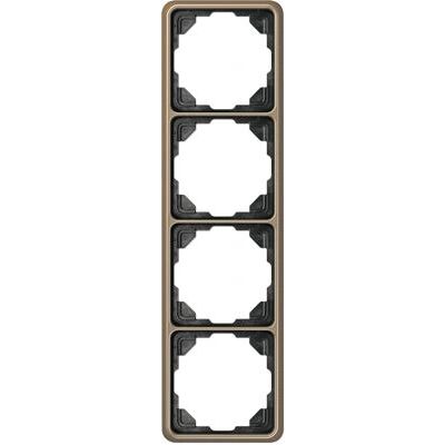 JUNG Einbaurahmen 4-fach Metall Bronze-Gold - Rahmen/Schalterabdeckung JUNG Einbaurahmen 4-fach Metall Bronze-Gold - Rahmen/Schalterabdeckung