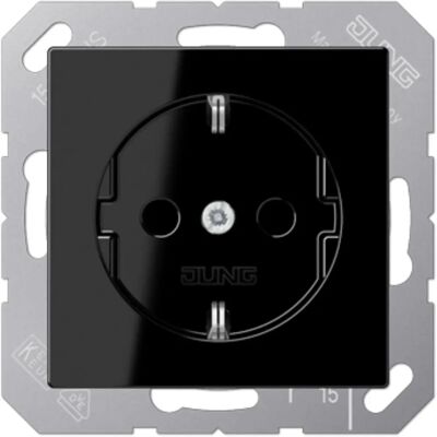 JUNG A1520 SW - Black Series A Electrical Outlet JUNG A1520 SW - Black Series A Electrical Outlet