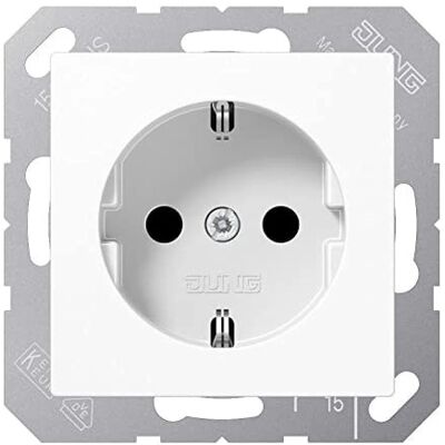 Jung witte aardingscontact - Wandcontactdoos Jung witte aardingscontact - Wandcontactdoos