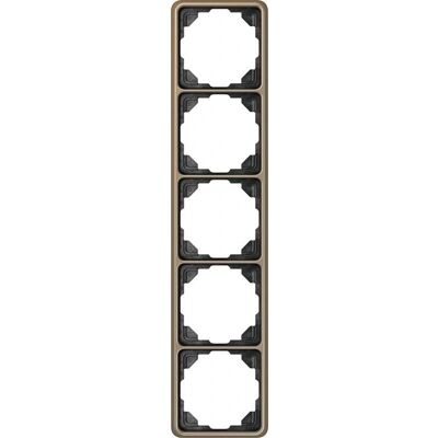 JUNG Einbaurahmen 5-fach go/brz glänzend Metall - Rahmen JUNG Einbaurahmen 5-fach go/brz glänzend Metall - Rahmen
