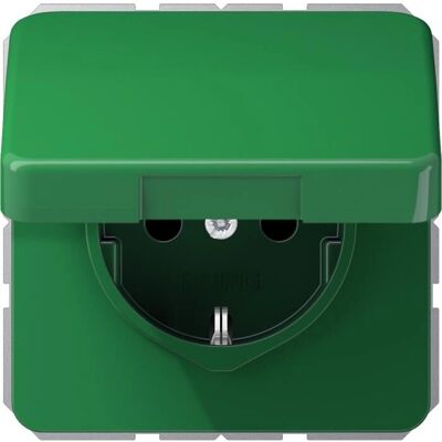 JUNG CD1520BFKLGN Grüne Schuko-Steckdose - Elektrische Steckdose JUNG CD1520BFKLGN Grüne Schuko-Steckdose - Elektrische Steckdose