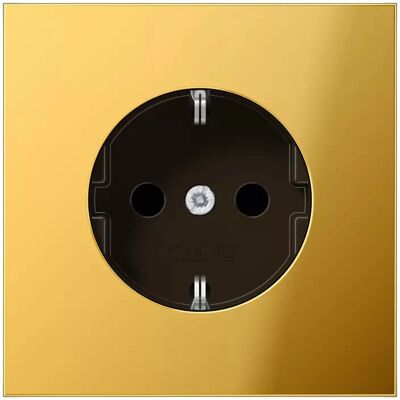 Jung GO 1520 KI - Gold Schuko-Steckdose - 16A 250V, IP20 Jung GO 1520 KI - Gold Schuko-Steckdose - 16A 250V, IP20