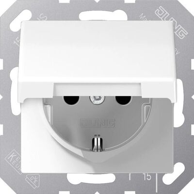JUNG - AS1521KLWW - Schuko - Klappdeckel - Steckdose JUNG - AS1521KLWW - Schuko - Klappdeckel - Steckdose