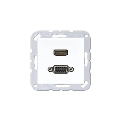 Jung MAA1173WW Weiße HDMI VGA Wandsteckdose - Multimedia-Anschluss Jung MAA1173WW Weiße HDMI VGA Wandsteckdose - Multimedia-Anschluss
