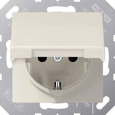 JUNG AS 1520 BFKIKL - Schuko-Steckdose mit Klappdeckel 16A 250V JUNG AS 1520 BFKIKL - Schuko-Steckdose mit Klappdeckel 16A 250V
