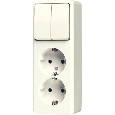 Jung 625A - Prise Schuko double 16A 250V - Prise électrique - Publicité Jung 625A - Prise Schuko double 16A 250V - Prise électrique - Publicité