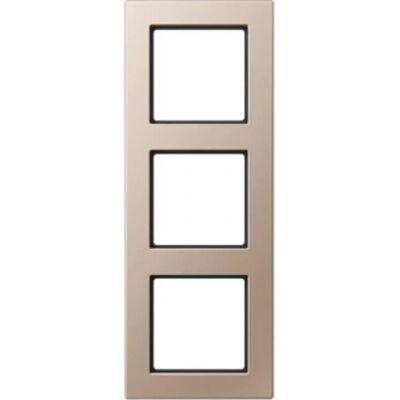 Jung Champagne 3-Gang Wall Frame - Switch Module Jung Champagne 3-Gang Wall Frame - Switch Module