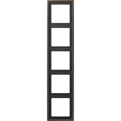 JUNG ME2985AT - 5-fach Rahmen - Metall - Antik Messing - Schaltertyp JUNG ME2985AT - 5-fach Rahmen - Metall - Antik Messing - Schaltertyp