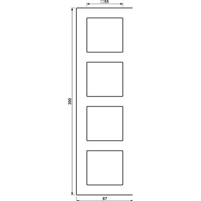 JUNG AC 584 BF WW - Cadre 4 modules résistant aux chocs - Switch Frame - Publicité JUNG AC 584 BF WW - Cadre 4 modules résistant aux chocs - Switch Frame - Publicité