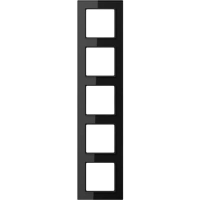 Jung - AC 585 BF SW - 5 voies - noir - brillant - cadre - Publicité Jung - AC 585 BF SW - 5 voies - noir - brillant - cadre - Publicité