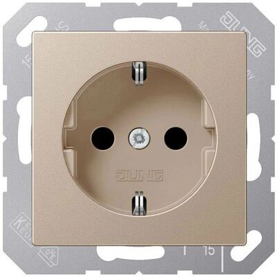 Jung A1520NCH Champagner Schuko-Steckdose - 16A 250V IP20 Jung A1520NCH Champagner Schuko-Steckdose - 16A 250V IP20