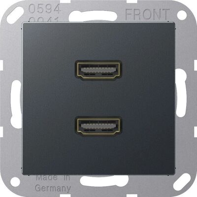 JUNG MAA1133ANM - Multimediadose 2x HDMI - Anthrazit - Wandmontage JUNG MAA1133ANM - Multimediadose 2x HDMI - Anthrazit - Wandmontage