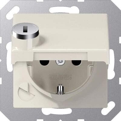 JUNG AS 1520 BFKL SL - Schuko-Steckdose mit Klappdeckel - Steckdose JUNG AS 1520 BFKL SL - Schuko-Steckdose mit Klappdeckel - Steckdose