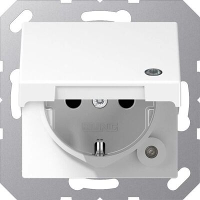 Jung A1520BFKLKOWW - Prise électrique - Blanc - IP44 - Publicité Jung A1520BFKLKOWW - Prise électrique - Blanc - IP44 - Publicité