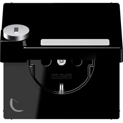 Jung LS 1520 NAKLSL SW - Schuko-Steckdose mit Abdeckung Jung LS 1520 NAKLSL SW - Schuko-Steckdose mit Abdeckung