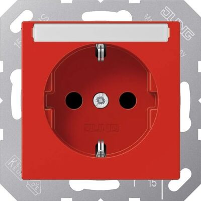 Jung A 1520 BFKINA RT - Prise Schuko 16A 250V avec Couvercle - Publicité Jung A 1520 BFKINA RT - Prise Schuko 16A 250V avec Couvercle - Publicité