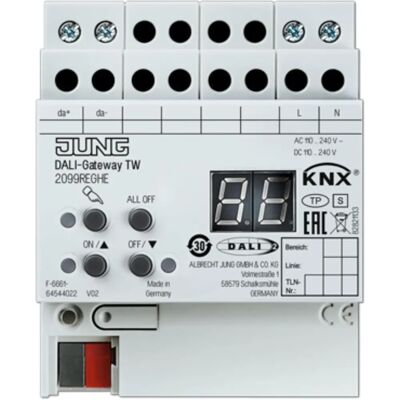 Jung 2099REGHE - Passerelle KNX DALI - 4 TE, 240V, Tunable White - Publicité Jung 2099REGHE - Passerelle KNX DALI - 4 TE, 240V, Tunable White - Publicité