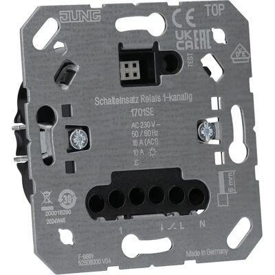 JUNG 1701SE - Relais-Schalteinsatz - Silber - 230V - 16A - 2300W JUNG 1701SE - Relais-Schalteinsatz - Silber - 230V - 16A - 2300W