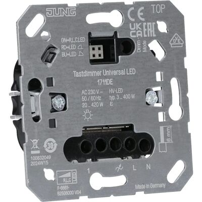 JUNG Universal LED-Dimmer - Phasenanschnitt/Phasenabschnitt - 1711DE JUNG Universal LED-Dimmer - Phasenanschnitt/Phasenabschnitt - 1711DE