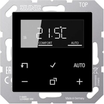 Jung TR D A 1790 SW - Thermostat d'ambiance avec affichage Jung TR D A 1790 SW - Thermostat d'ambiance avec affichage