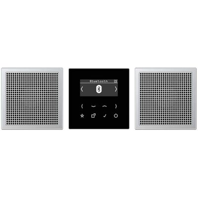 Jung - Kit Radio Intelligent DAB+ Bluetooth 2 Haut-parleurs - Aluminium - Radio Stéréo Jung - Kit Radio Intelligent DAB+ Bluetooth 2 Haut-parleurs - Aluminium - Radio Stéréo