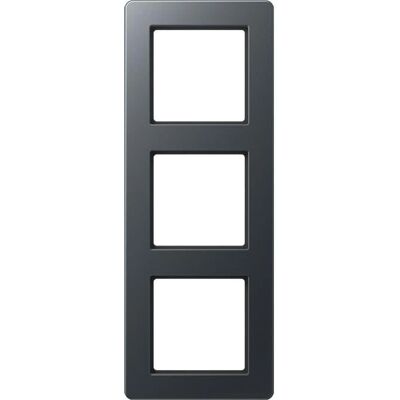 JUNG Schalterrahmen - 3-fach Anthrazit - Für Britische Standardinstallation JUNG Schalterrahmen - 3-fach Anthrazit - Für Britische Standardinstallation