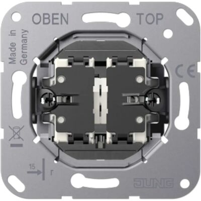 JUNG K509VEU - Interrupteur double pour volets roulants 10AX/250V - Publicité JUNG K509VEU - Interrupteur double pour volets roulants 10AX/250V - Publicité