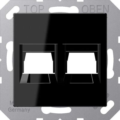 Jung A1569-25WESW - Abdeckung 2-fach für Modular-Jack - Schwarz Jung A1569-25WESW - Abdeckung 2-fach für Modular-Jack - Schwarz