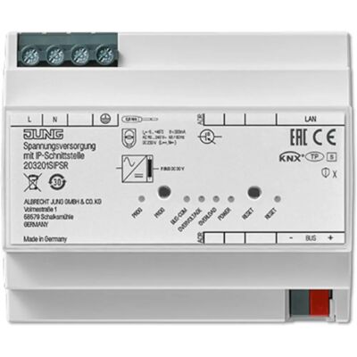 JUNG 203201SIPSR Fuente de alimentación - Soporta KNX, Ethernet, Carril DIN JUNG 203201SIPSR Fuente de alimentación - Soporta KNX, Ethernet, Carril DIN