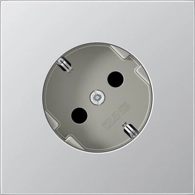 JUNG AL 2520-45 Aluminium SCHUKO-Steckdose - Elektroauslass JUNG AL 2520-45 Aluminium SCHUKO-Steckdose - Elektroauslass
