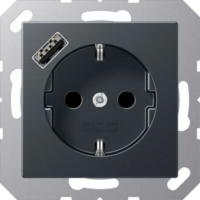 Jung A1520-18AANM - Steckdose mit USB Typ A - Schuko Jung A1520-18AANM - Steckdose mit USB Typ A - Schuko