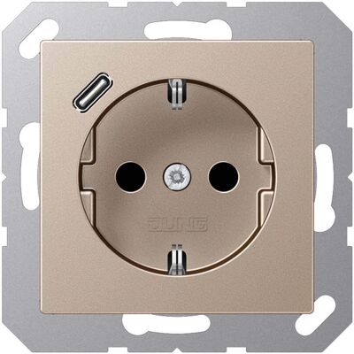 JUNG A1520-18CCH - SCHUKO Steckdose mit USB Typ C JUNG A1520-18CCH - SCHUKO Steckdose mit USB Typ C