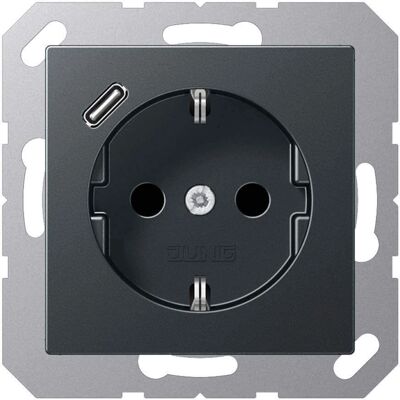 JUNG A1520-18CANM - Schuko Steckdose mit USB Typ C JUNG A1520-18CANM - Schuko Steckdose mit USB Typ C