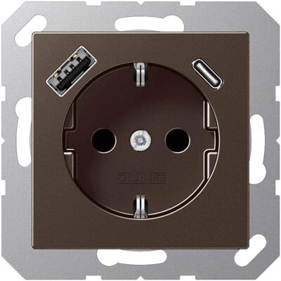 JUNG A1520-15CAMO - Schuko Steckdose mit USB JUNG A1520-15CAMO - Schuko Steckdose mit USB