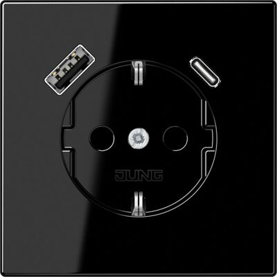 Jung LS1520-15CASW - USB Schuko Steckdose - IP20 Jung LS1520-15CASW - USB Schuko Steckdose - IP20