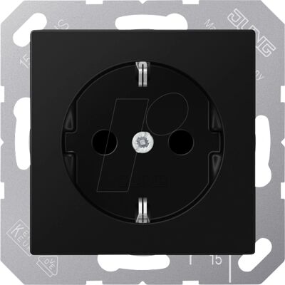 JUNG A1520BFSWM - Steckdose Serie A - Schwarz JUNG A1520BFSWM - Steckdose Serie A - Schwarz