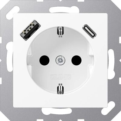Jung A1520-15CAWWM Steckdose - 2 USB, Berührungsschutz Jung A1520-15CAWWM Steckdose - 2 USB, Berührungsschutz