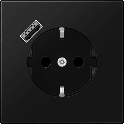 Jung LS1520-18ASWM - Prise Schuko avec USB Type A & Charge Rapide - Prise électrique - Publicité Jung LS1520-18ASWM - Prise Schuko avec USB Type A & Charge Rapide - Prise électrique - Publicité