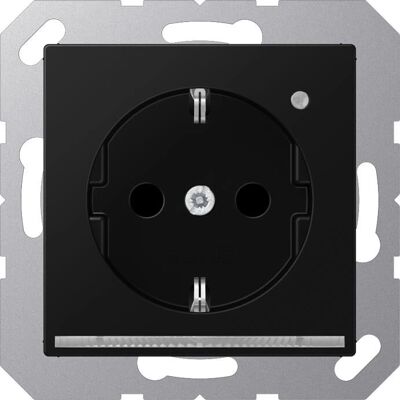 Jung A1520-OSWMLNW - Schwarze LED-Steckdose mit Licht Jung A1520-OSWMLNW - Schwarze LED-Steckdose mit Licht