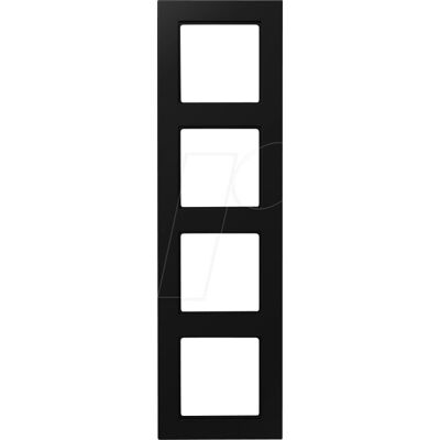 Jung A5584BFSWM - Marco de pared de 4 módulos - Negro Jung A5584BFSWM - Marco de pared de 4 módulos - Negro