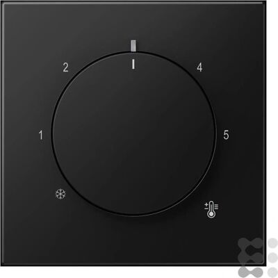 JUNG LS1749BFSWM Placa Central - Tapa de Termostato, Negro Mate JUNG LS1749BFSWM Placa Central - Tapa de Termostato, Negro Mate