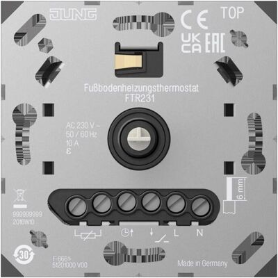 Jung - FTR231 - 230 V AC - 2-Draht - Fußbodenheizungsthermostat Jung - FTR231 - 230 V AC - 2-Draht - Fußbodenheizungsthermostat