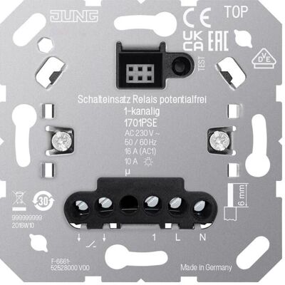 Jung - 1701PSE - 1-Kanal - potentialfrei - Relaismodul Jung - 1701PSE - 1-Kanal - potentialfrei - Relaismodul