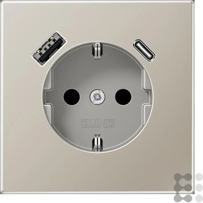 Jung Edelstahl USB-Steckdose - Safety Plus - Elektrische Steckdose mit USB Jung Edelstahl USB-Steckdose - Safety Plus - Elektrische Steckdose mit USB