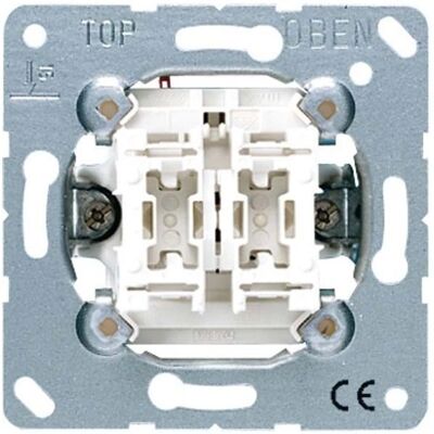 Jung 509U Doppelwippschalter - Geeignet für Trockene Räume - 10A 250V Jung 509U Doppelwippschalter - Geeignet für Trockene Räume - 10A 250V