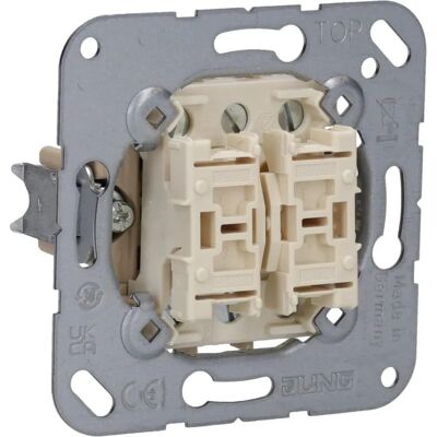 Jung 539 U Kettős kapcsoló - 2-utas 250V 10A Fém Jung 539 U Kettős kapcsoló - 2-utas 250V 10A Fém